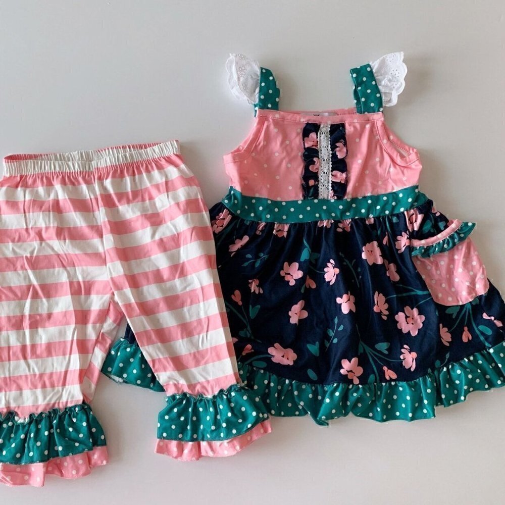 NEW Adorable Sweetness Girl Tunic And Capri Set 6 Years